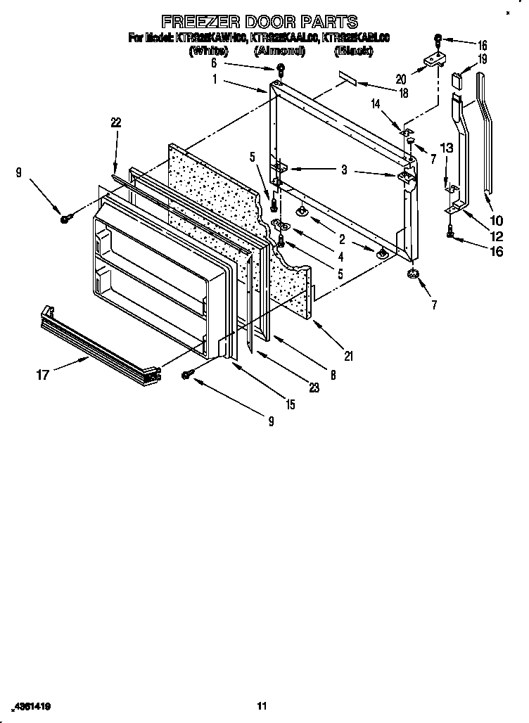 Freezer door