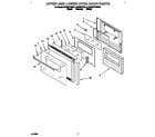 KitchenAid KEBS277BWH2 upper and lower oven door diagram
