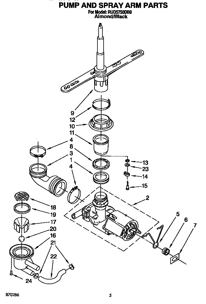 PUMP AND SPRAY ARM