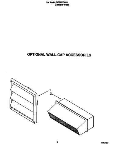 Optional wall cap accessories