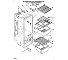 Roper RS22BRXDW00 refrigerator liner diagram