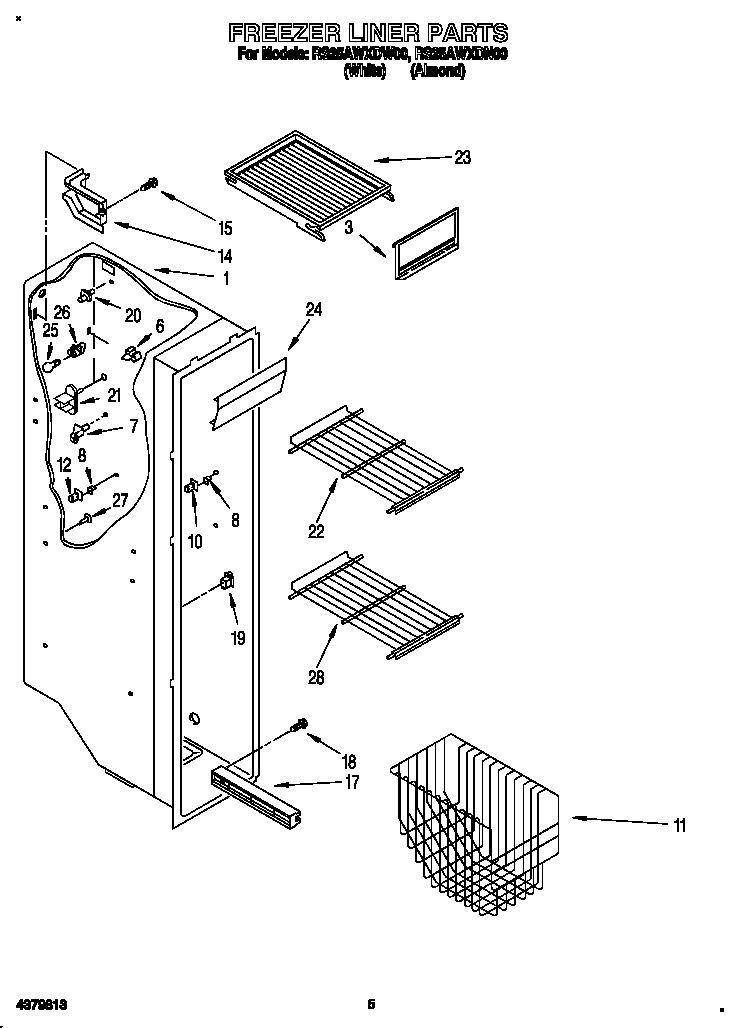 Freezer liner