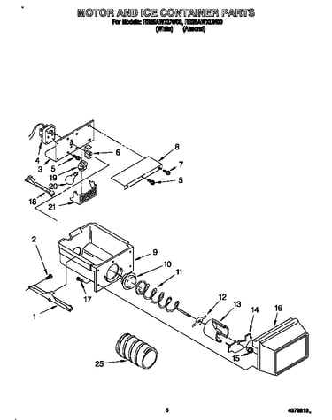 Motor and ice container