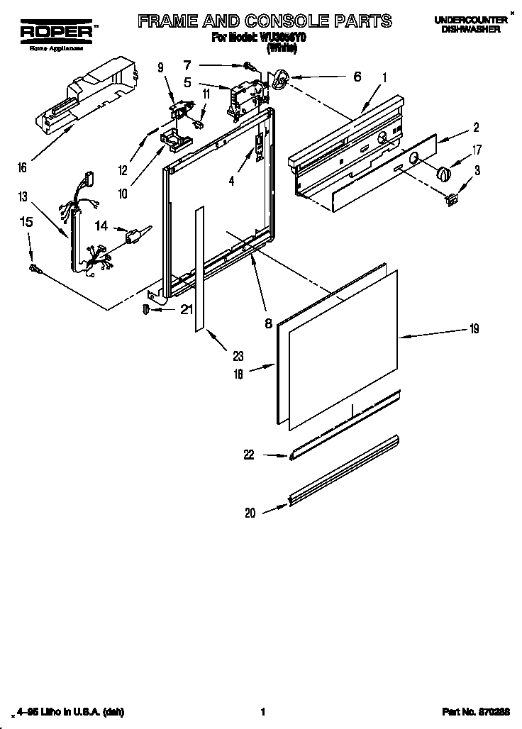 Frame and console