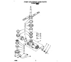 Roper WU3056Y0 pump and spray arm diagram
