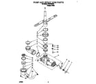 Roper RUD5750DQ0 pump and spray arm diagram