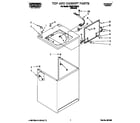 Roper 7RAX5133AL0 top and cabinet diagram