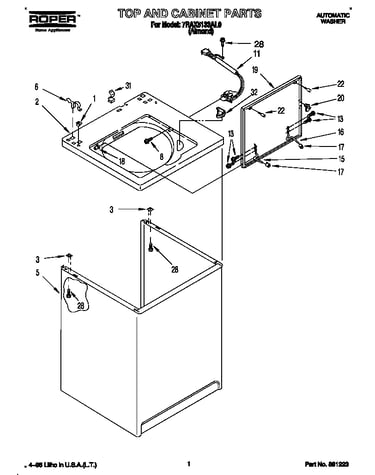 Top and cabinet
