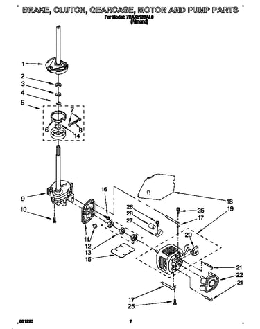 Brake, clutch, gearcase, motor and pump