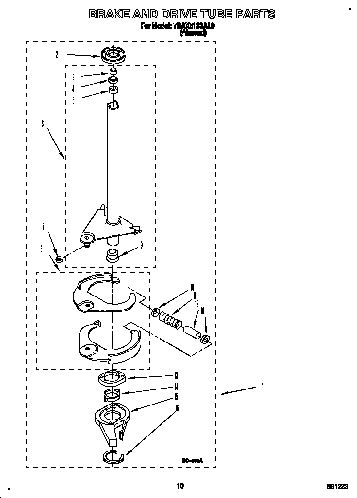 Brake and drive tube