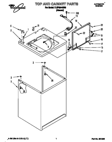 Top and cabinet