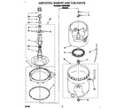 Whirlpool 7LSP8244BN0 agitator, basket and tub diagram