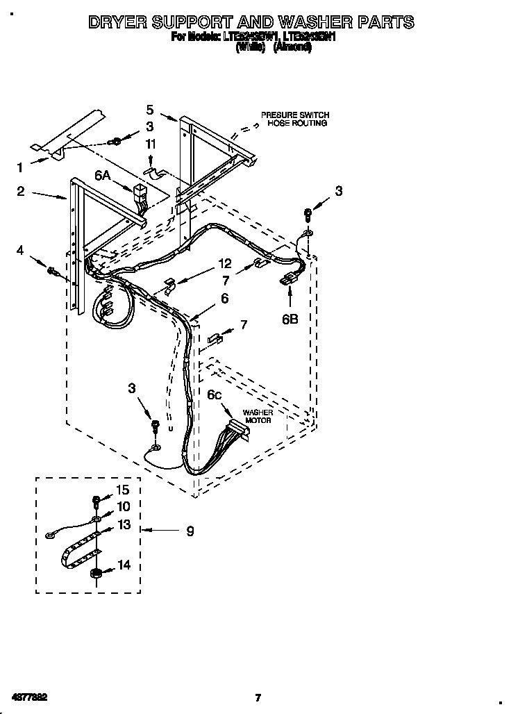 Dryer support and washer