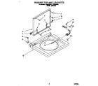 Whirlpool LTE5243BN1 washer top and lid diagram