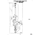 Whirlpool LTE5243BN1 brake and drive tube diagram