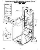 Dryer support and washer harness