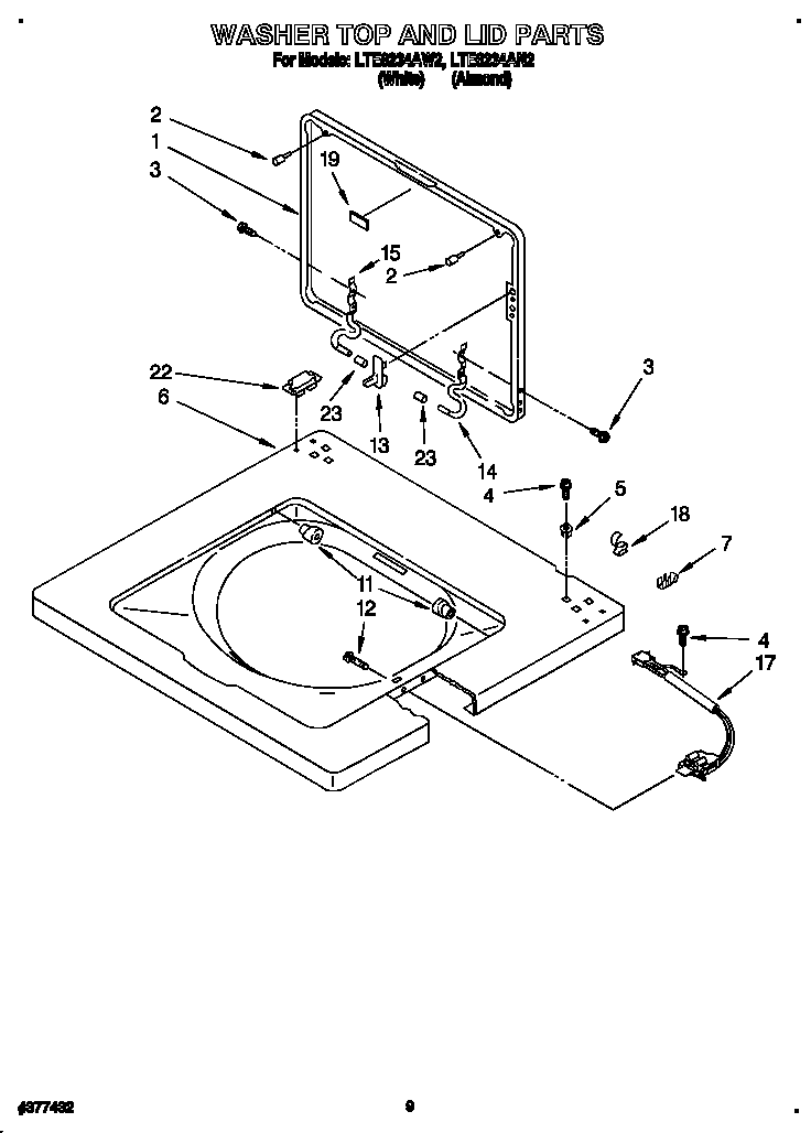 Washer top and lid