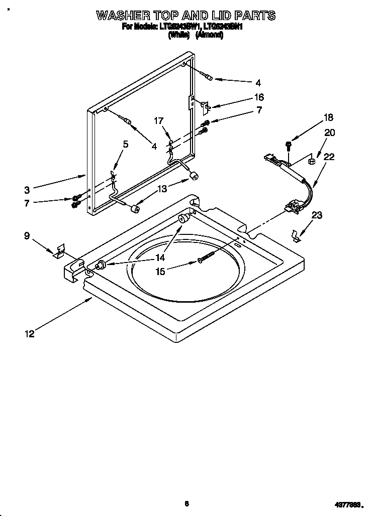 WASHER TOP AND LID