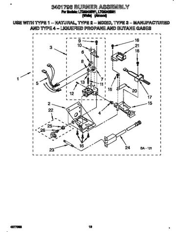 3401796 burner assembly