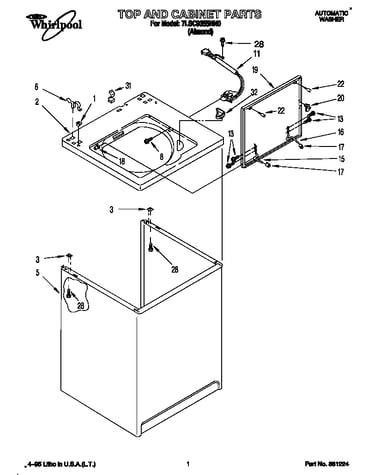 Top and cabinet
