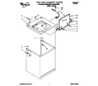 Whirlpool 8LSR5132BW1 top and cabinet diagram