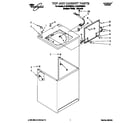 Whirlpool 4LSC8255BQ1 top and cabinet diagram