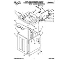 Whirlpool CAE2792AW0 top and cabinet diagram