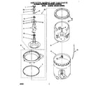 Whirlpool CAE2792AN0 agitator, basket and tub diagram