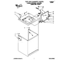 Whirlpool 7LSC8244BQ0 top and cabinet diagram