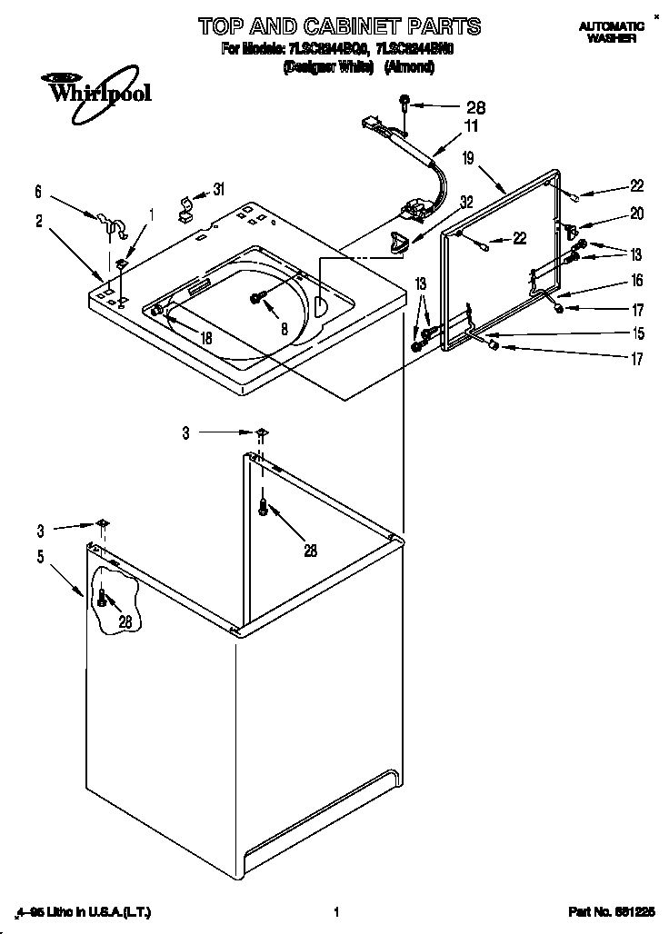Top and cabinet