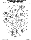 Cooktop, burner and grate
