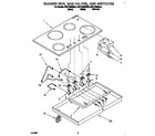 KitchenAid KGCT365BBL0 burner box, gas valves, and switches diagram