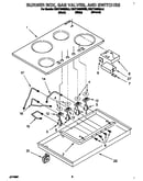 Burner box, gas valves, and switches