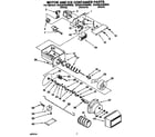 KitchenAid ED22DQXBB00 motor and ice container diagram