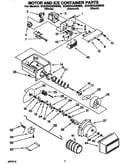 Motor and ice container