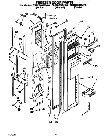 Freezer door