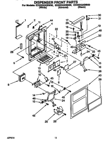 Dispenser front