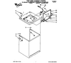 Whirlpool LLR6233AW0 top and cabinet diagram