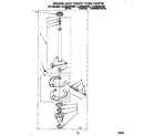Whirlpool LLR6233AW0 brake and drive tube diagram
