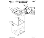 Whirlpool 8LSC8245AW1 top and cabinet diagram