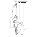 Whirlpool 8LSC8245AG1 brake and drive tube diagram