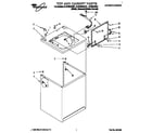 Whirlpool 8LSP6244BW1 top and cabinet diagram