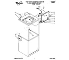 Whirlpool LSS7233AW1 top and cabinet diagram