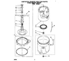Whirlpool LSS7233AN1 agitator, basket and tub diagram