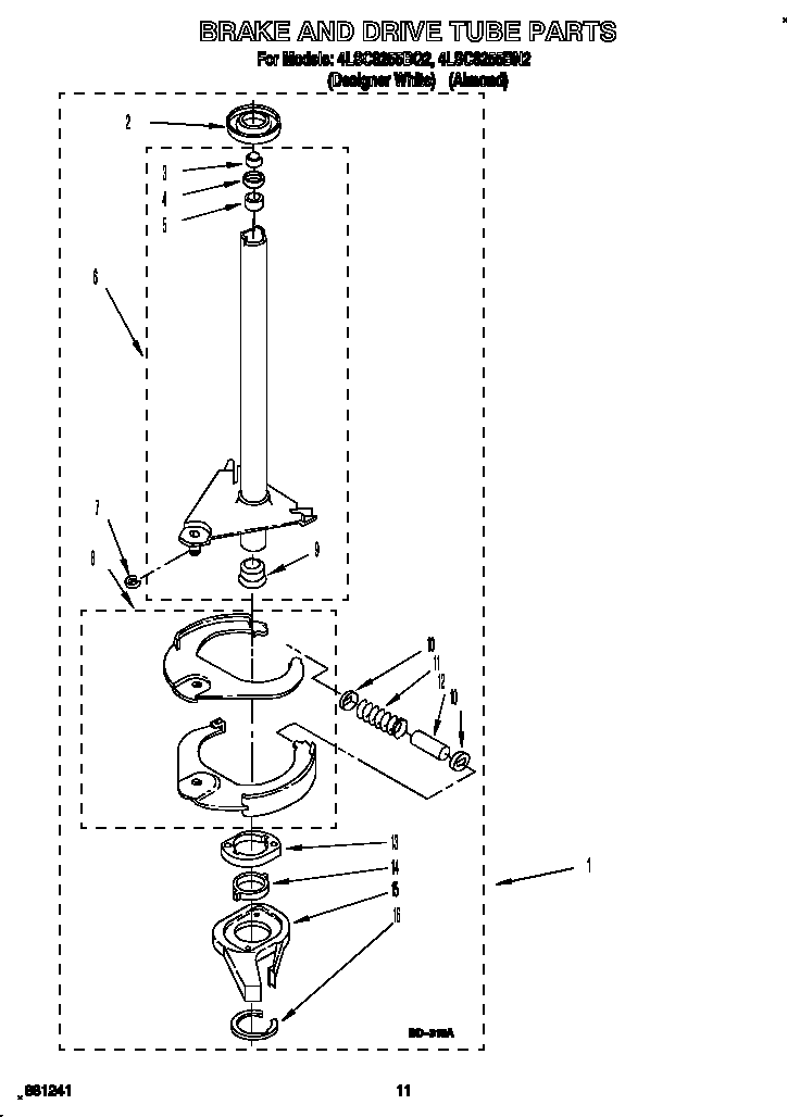 Brake and drive tube