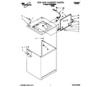 Whirlpool 6LSP8255BW1 top and cabinet diagram