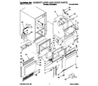 Whirlpool JT051CAE2512 cabinet liner and door diagram