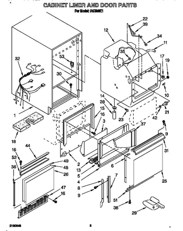 Cabinet liner and door