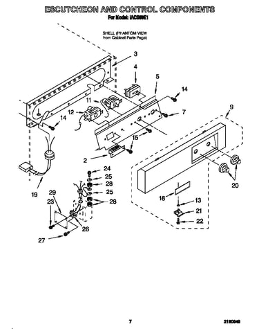 Escutcheon and control components