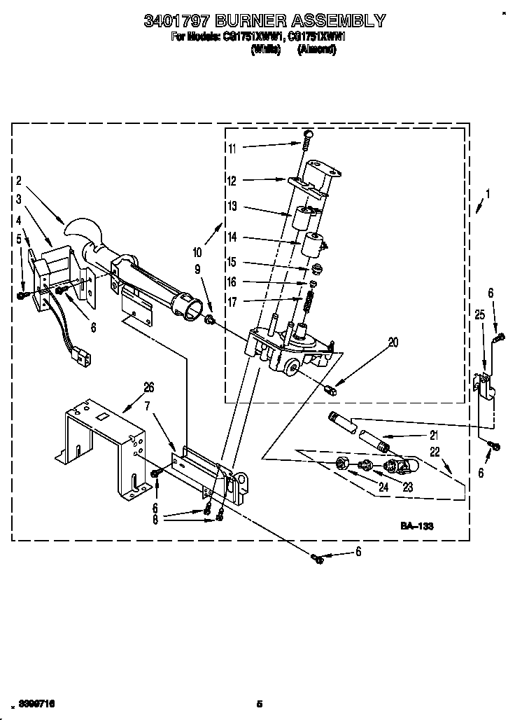 3401797 burner assembly